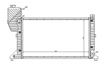 Радіатор охолоджування РАДИАТОР MERCEDES SPRINTER 208-414 95-06 (МКПП) (-A/C) -ua PROFIT 3546A1