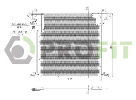 Конденсер кондиціонера PROFIT 3560C1