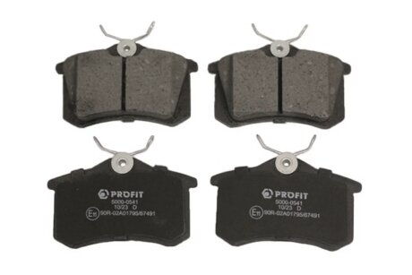 Колодки гальмівні дискові ЗАДН PEUGEOT 405 87-96, SEAT CORDOBA, IBIZA, TOLEDO 93-99, VW GOLF III, VE PROFIT 5000-0541