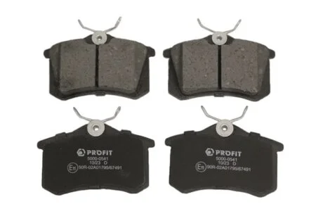 Колодки гальмівні дискові ЗАДН PEUGEOT 405 87-96, SEAT CORDOBA, IBIZA, TOLEDO 93-99, VW GOLF III, VE PROFIT 5000-0541