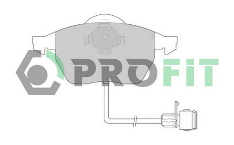 Колодки гальмівні дискові ПЕРЕДН AUDI 100 90-94. A6 94-97 -ua PROFIT 5000-0590