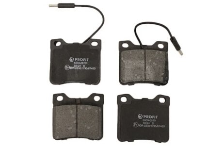 Колодки гальмівні дискові ЗАДН PEUGEOT 605 2.0, 2.1 D, 2.1 TD, 2.5 TD, 3.0 V6 10.89-05.00 -ua PROFIT 5000-0619