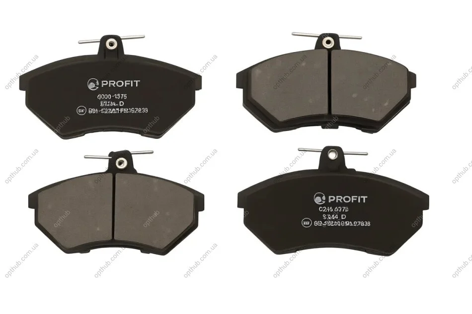 Колодки гальмівні дискові ПЕРЕДН SEAT CORDOBA 96-,IBIZA 99-,TOLEDO 94-,AUDI A4 96-;VW GOLF 92-98,PAS PROFIT 5000-0775 (фото 1)