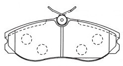 Колодки гальмівні дискові К-Т ТОРМ. КОЛОДОК NISSAN TERRANO 93-07. VANETTE CARGO 94-02. FORD MAVERIC -ua PROFIT 5000-0909