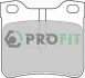 Колодки гальмівні дискові ЗАДН MERCEDES V CLASS, VITO 97-03 -ua PROFIT 5000-1044 (фото 1)