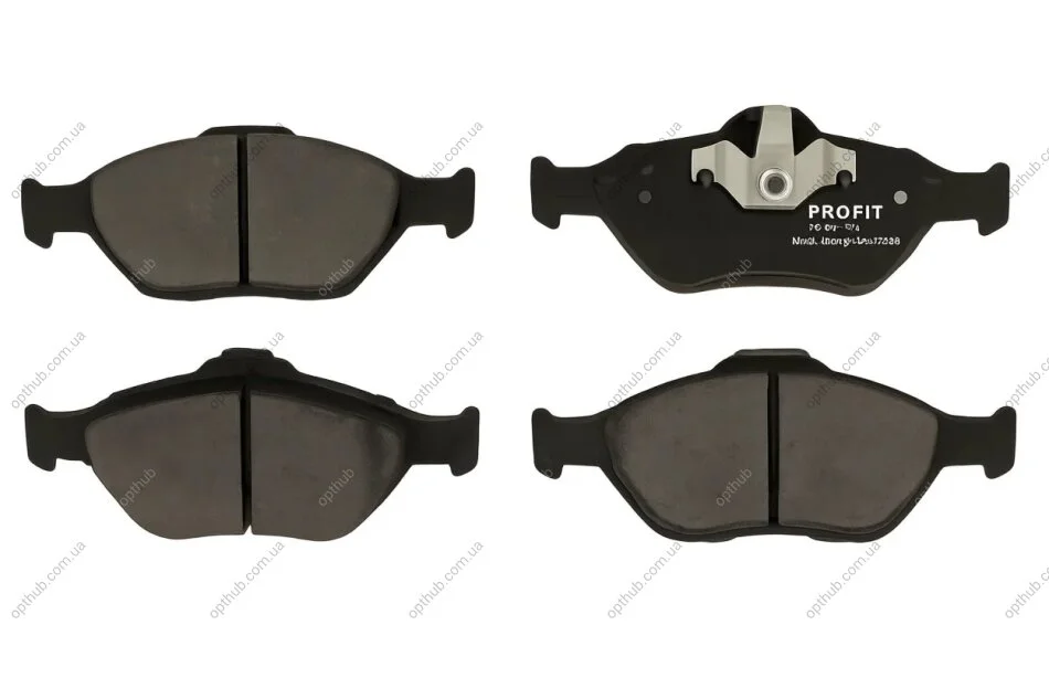Колодки гальмівні дискові ПЕРЕДН FORD FUSION 1.4,1.4TDCI,1.6 02-,KA 1.3I,1.6I 00-,PUMA 1.4I 16V,1.6I -ua PROFIT 5000-1394 (фото 1)