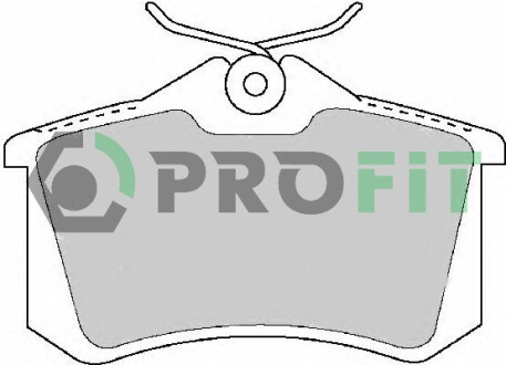 Колодки гальмівні дискові ЗАДН RENAULT MEGANE II 02-, SCENIC 03- -ua PROFIT 5000-1491