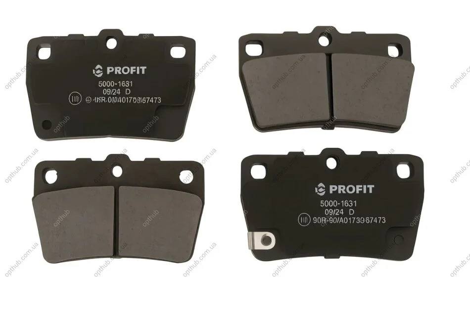 Колодки гальмівні дискові ЗАДН TOYOTA RAV4 1.8VVTI 01-,2.0D-4D 01-,2.0VVTI 00- -ua PROFIT 5000-1531 (фото 1)