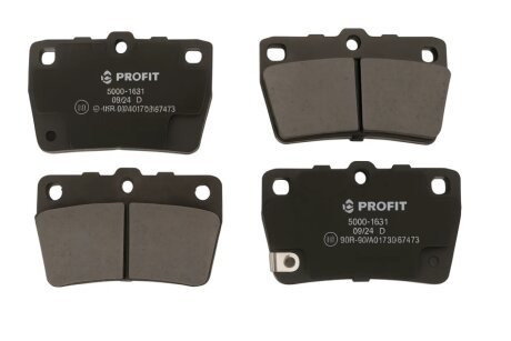 Колодки гальмівні дискові ЗАДН TOYOTA RAV4 1.8VVTI 01-,2.0D-4D 01-,2.0VVTI 00- -ua PROFIT 5000-1531