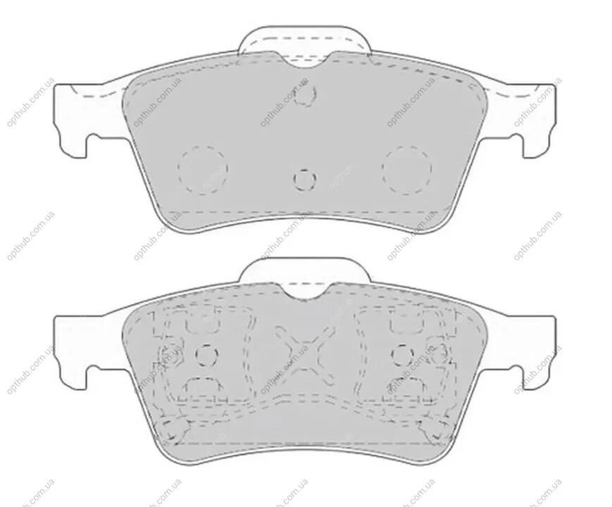 Колодки гальмівні дискові ЗАДН RENAULT LAGUNA II 1.6I 16V,1.8 16V,1.9 DTI, 1.9 DCI, 2.0, 2.0 16V, 2. PROFIT 5000-1540 (фото 1)
