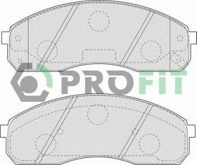 Колодки гальмівні дискові ПЕРЕДН KIA CARNIVAL 2.5 V6,2.9 CRDI 01-06,PREGIO 2.5 TCI 03- -ua PROFIT 5000-1595