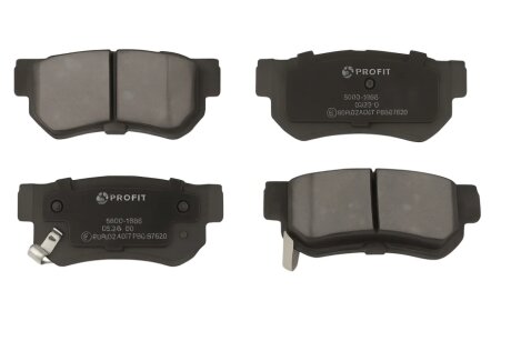 Колодки гальмівні дискові ЗАДН HYUNDAI SANTAFE 2,0D 2,4 00- SONATA 2,0 2,4 2,7 98- 06- 09- GETZ 1,4 -ua PROFIT 5000-1606
