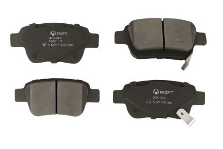Колодки гальмівні дискові ЗАДН TOYOTA COROLLA VERSO 04-,AVENSIS 03- -ua PROFIT 5000-1649