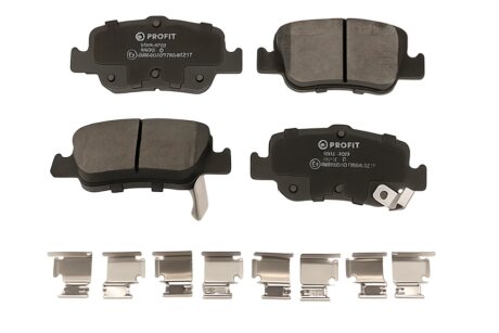 Колодки гальмівні дискові ЗАДН TOYOTA AURIS 1.4D-4D, 2.0D-4D, 2.2D-4D 03/07- -ua PROFIT 5000-4048