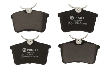 Колодки гальмівні дискові ЗАДН CITROEN BERLINGO 1.6 08-;PEUGEOT PARTNER 1.6 08-,308 SW 1.6 2.0 07- -ua PROFIT 5000-4250