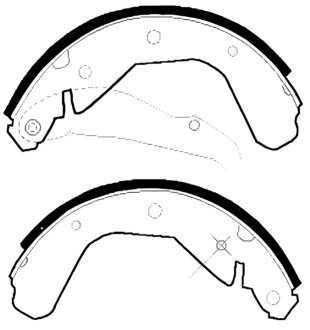 Колодки гальмівні барабанні ЗАДН OPEL CORSA 83-93 KADET D / E 83-92 -ua PROFIT 5001-0216