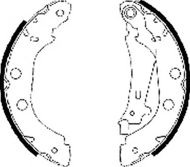 Колодки гальмівні барабанні ЗАДН RENAULT KANGOO 97-, NISSAN PRIMERA 96-02 -ua PROFIT 5001-0577