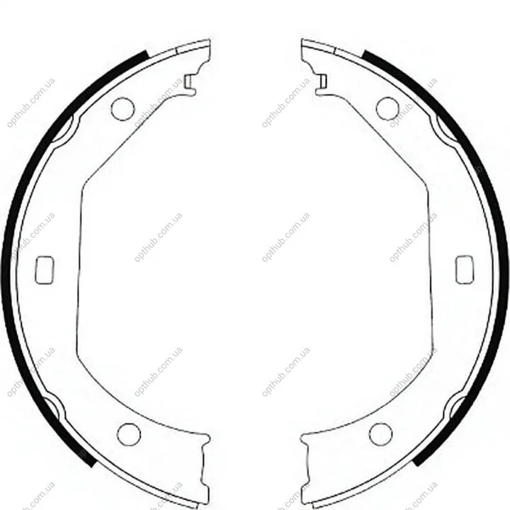 Колодки гальмівні барабанні ЗАДН BMW 3 SERIES E46 00-05, E90/E91/E93 05- BMW 5 SERIES E39 96-04 -ua PROFIT 5001-0585 (фото 1)