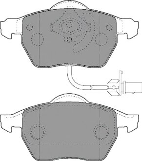 Колодки гальмівні дискові ПЕРЕДН PREMIUM AUDI A4 00-. A6 97-05. SKODA SUPERB 02-. VW PASSAT 00-05 -ua PROFIT 5005-1717