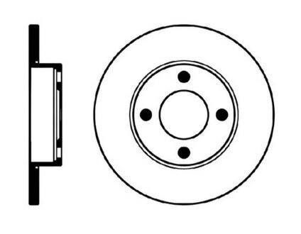 Диск гальмівний ПЕРЕДН AUDI 100 83-90,AUDI 80 86-91 -ua PROFIT 5010-0048