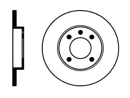Диск гальмівний ПЕРЕДН SEAT CORDOBA 02/93-10/99 IBIZA 03/93-08/99 TOLEDO 01/91-10/99,VW CADDY 08/82- -ua PROFIT 5010-0103