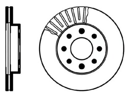 Диск гальмівний ПЕРЕДН RENAULT 19 BOX 03/92-12/95 19 CHAMADE 01/88-12/92 19 CHAMADE 04/92-12/95 21 0 PROFIT 5010-0158