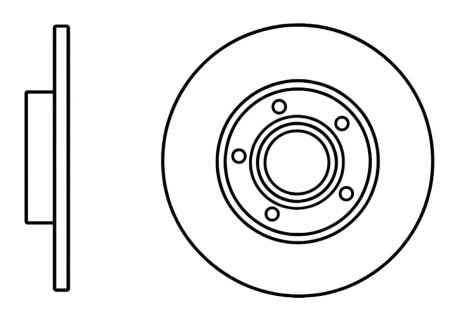 Диск гальмівний ПЕРЕДН AUDI 100 IV,AVANT 12/90-6/94 A4 I,AVANT 1/95-9/01 A6 I,AVANT 6/94-2/97 -ua PROFIT 5010-0324