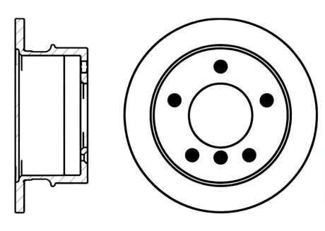 Диск гальмівний ЗАДН MB SPRINTER I 2-T 2/95-5/06 SPRINTER I 3-T 2/95-5/06 SPRINTER I 4-T 2/96-5/06,V PROFIT 5010-0931