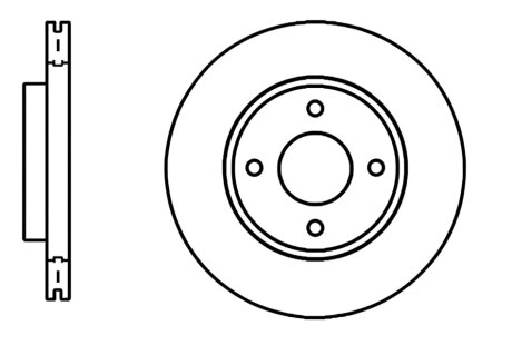 Диск гальмівний ПЕРЕДН FORD FIESTA 95-,FORD FUSION 02-,FORD FOCUS 98- PROFIT 5010-1072