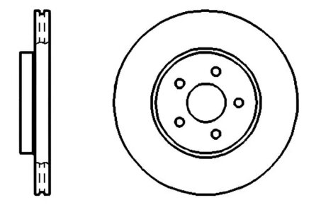 Диск гальмівний ПЕРЕДН FORD MONDEO 11/00-08/07 MONDEO ESTATE 11/00-08/07,JAGUAR X-TYPE 06/01- X-TYP PROFIT 5010-1125