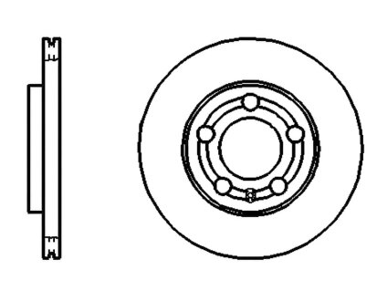 Диск гальмівний ПЕРЕДН SKODA FABIA 12/06- FABIA COMBI 10/07- FABIA PRAKTIK 07/01-12/07,VW FOX 10/03- -ua PROFIT 5010-1164