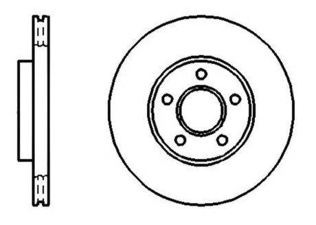Диск гальмівний ПЕРЕДН FORD TOURNEO CONNECT 9/02- TRANSIT CONNECT 9/02- VENT -ua PROFIT 5010-1172