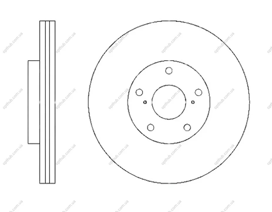 Диск гальмівний ПЕРЕДН TOYOTA CAMRY,PREVIA 2.0D-4D,2.4I 16V 01.02-,01.11- PROFIT 5010-1446 (фото 1)