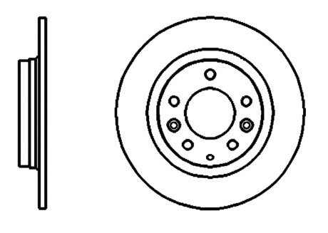 Диск гальмівний ЗАДН MAZDA 6 ESTATE 02/08- 6 HATCHBACK 08/02- 6 HATCHBACK 08/07- 6 STATION WAGON 08/ -ua PROFIT 5010-1500