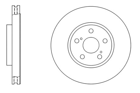 Диск гальмівний ПЕРЕДН TOYOTA AVENSIS 04/03- AVENSIS ESTATE 04/03- AVENSIS 04/03- -ua PROFIT 5010-1508