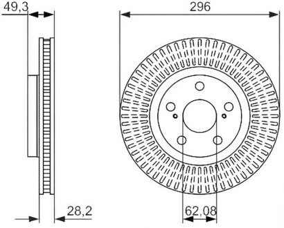 Диск гальмівний ПЕРЕДН TOYOTA CAMRY 2.4 06-,RAV4 2.0-2.4 06- -ua PROFIT 5010-1646