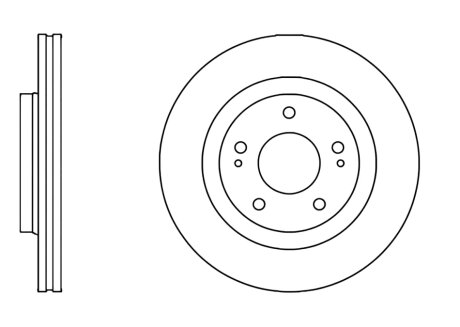 Диск гальмівний ПЕРЕДН MITSUBISHI GRANDIS 2.0DI-D 05-,2.4 04- -ua PROFIT 5010-1659
