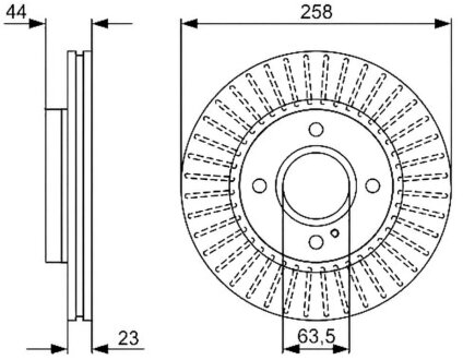 Диск тормозной передний FORD FIESTA VI 1.25-1.6 08- PROFIT 5010-1740