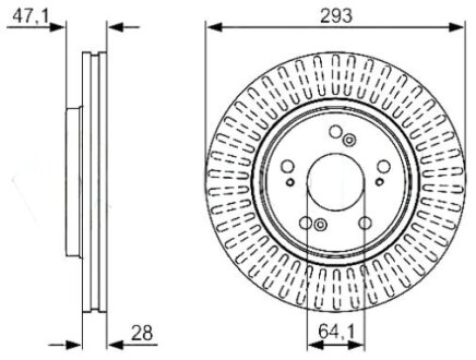 Диск гальмівний ПЕРЕДН HONDA CR-V III - 2.0I-VTEC,2.2 I-CTDI,2.2 I-DTEC,2.4 I-VTEC 07- -ua PROFIT 5010-1820