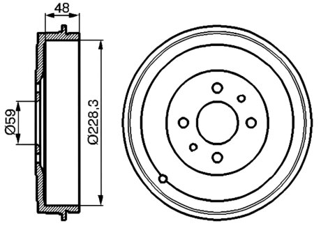 Барабан гальмівний FIAT DOBLO MAREA 99- -ua PROFIT 5020-0017