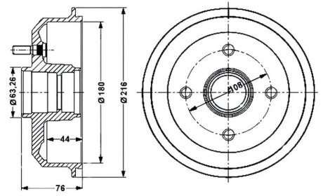 Барабан тормозной PROFIT 5020-0024
