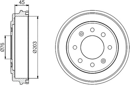 Барабан гальмівний ЗАДН (+ABS) MATRIX 06-/ELANTRA 00- -ua PROFIT 5020-0041