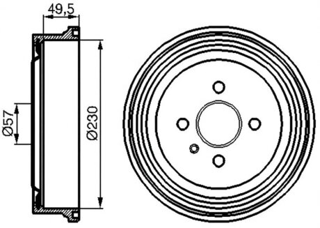 Барабан гальмівний OPEL ASTRA 91-09. COMBO 01-. VECTRA 95-03 -ua PROFIT 5020-0062