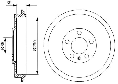 Барабан гальмівний SKODA OCTAVIA 97-10. ROOMSTER 06-. VW POLO SEDAN 10- -ua PROFIT 5020-0078