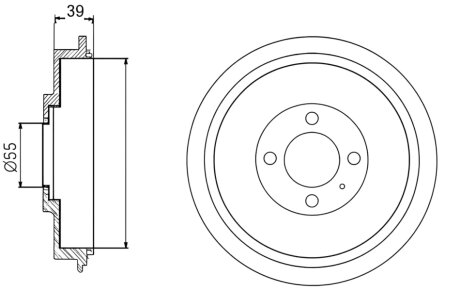 Барабан гальмівний VW CADDY 95-04. SEAT INCA 95-03 -ua PROFIT 5020-0092