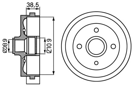 Барабан гальмівний VW GOLF 74-92. PASSAT 73-88. POLO 75-01. AUDI 50 74-. 80 72-86. SEAT AROSA 97-04 PROFIT 5020-0093