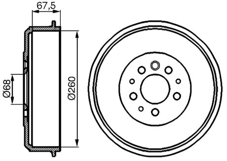 Барабан гальмівний VW TRANSPORTER T4 90-03 PROFIT 5020-0100