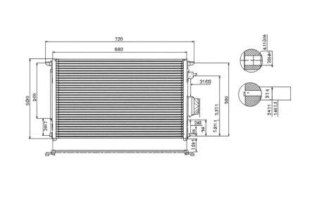 Конденсер кондиционера КОНДЕНСЕР OPEL VECTRA C 02- PROFIT 5081C1