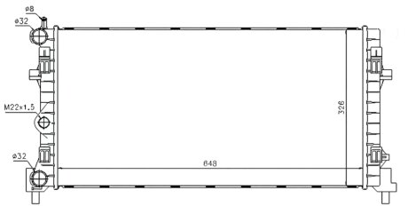 Радіатор охолоджування РАДИАТОР SKODA FABIA 06-. ROOMSTER 07-. RAPID 2012-. SEAT IBIZA 08-. TOLEDO 2012 -ua PROFIT 9504A5