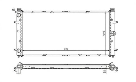 Радіатор охолоджування РАДИАТОР VW TRANSPORTER (T4) 92-00 (-A/C) -ua PROFIT 9558A1